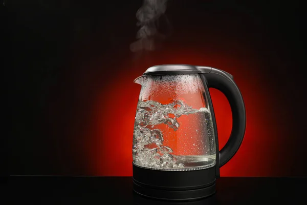 Modern Electric Kettle Dark Background — Stock Photo, Image