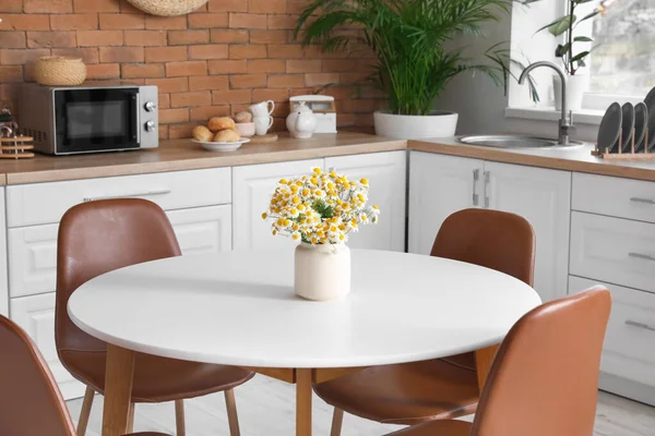 Dining Table Interior Modern Kitchen — Stock Photo, Image