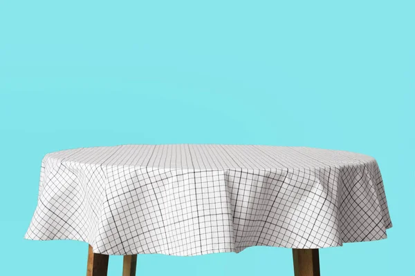 Dining Table Tablecloth Color Background — Stock Photo, Image