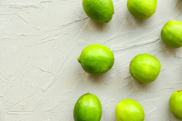 Fresh Green Limes Light Background — Stock Photo, Image