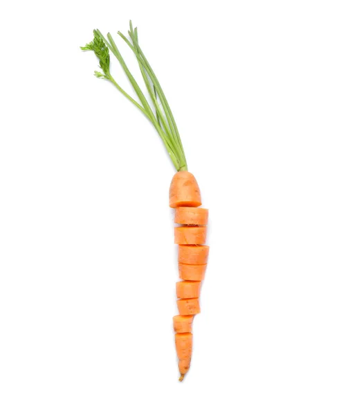 Cut Fresh Carrot White Background — Stock Photo, Image