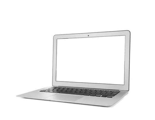 Moderner Laptop Auf Weißem Hintergrund — Stockfoto