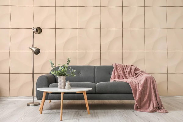 Sofa Wall Interior Living Room — Stock Photo, Image