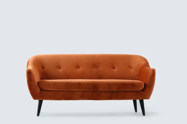 Stilvolles Sofa Auf Weißem Hintergrund — Stockfoto