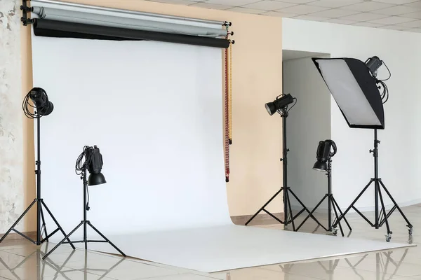 Interior Del Estudio Fotográfico Moderno — Foto de Stock