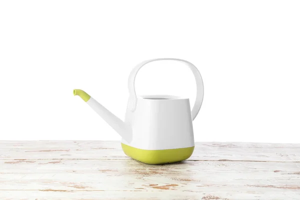 Watering Can Table White Background — Stock Photo, Image