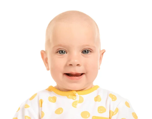 Ritratto Piccolo Bambino Carino Sfondo Bianco — Foto Stock