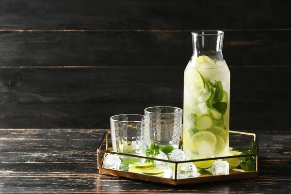 Glaswerk Van Verse Mojito Tafel — Stockfoto