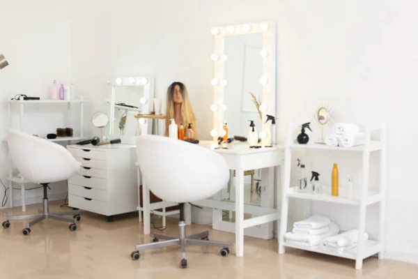 Stylish Interior Modern Hairdresser Salon — Stock Photo, Image