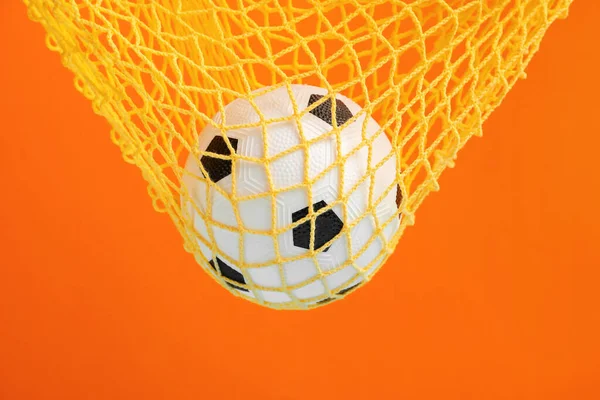 Soccer Ball Net Color Background — Stock Photo, Image