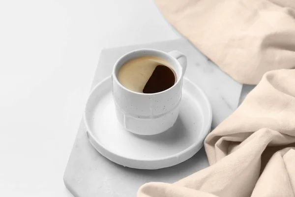 Kopje Hete Koffie Witte Achtergrond — Stockfoto