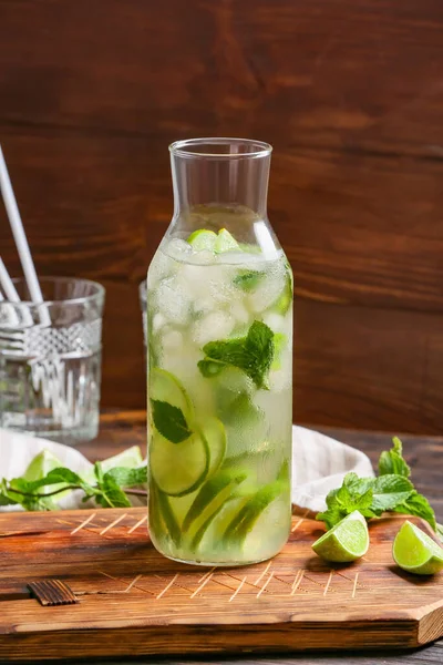 Bottle Fresh Mojito Table — Stock Photo, Image