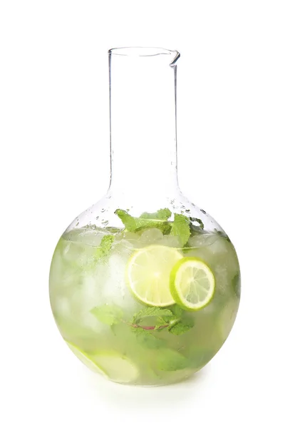 Caraffa Mojito Fresco Sfondo Bianco — Foto Stock