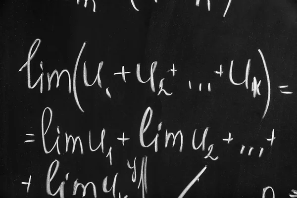 School Blackboard Prepared Maths Lesson — Stock Photo, Image