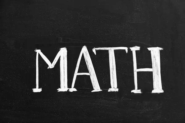 Slovo Math Školní Tabuli — Stock fotografie