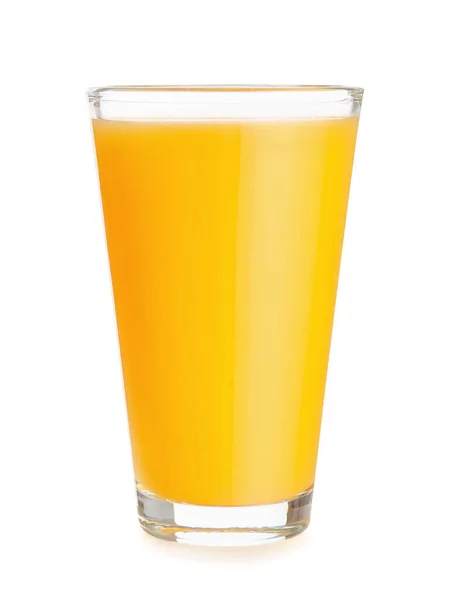 Glass Fresh Orange Juice White Background — Stock Photo, Image