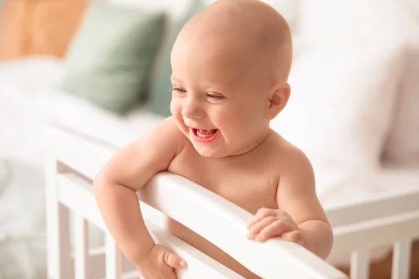 Cute Little Baby Bed Home — Stock Photo, Image