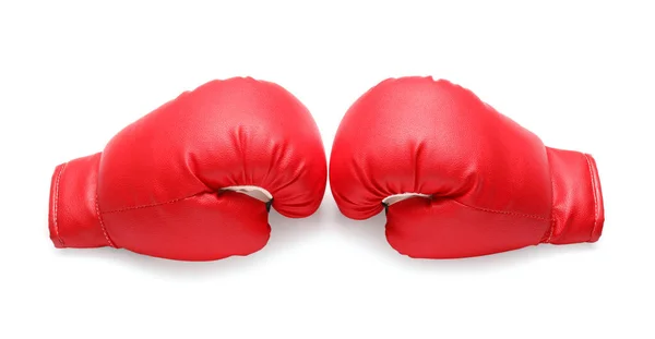 Guantes Boxeo Sobre Fondo Blanco — Foto de Stock