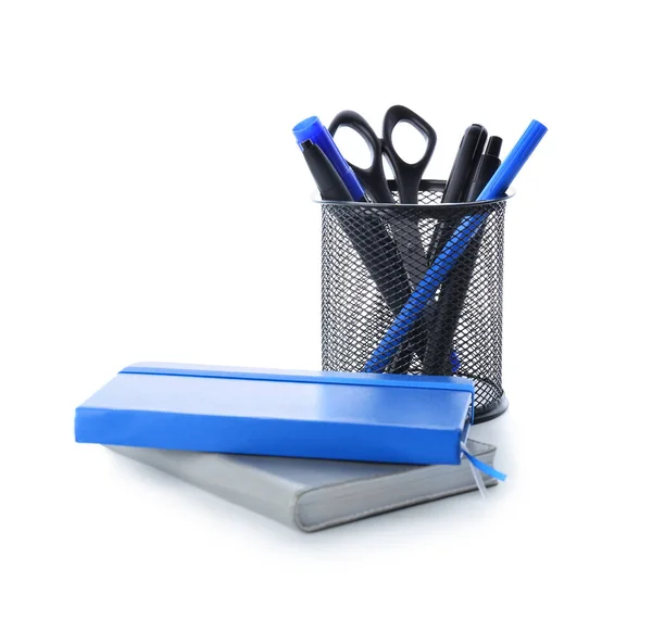 Set School Stationery White Background — Stock Photo, Image