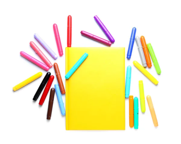 Set School Stationery White Background — Stock Photo, Image