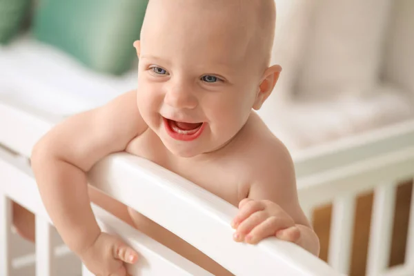 Cute Little Baby Bed Home — Stock Photo, Image