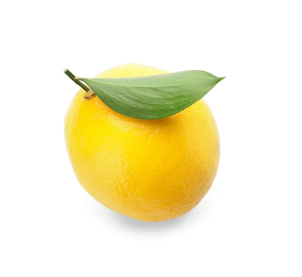 Beyaz Arka Planda Olgun Limon — Stok fotoğraf