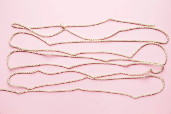 Довга Мотузка Кольоровому Фоні — стокове фото
