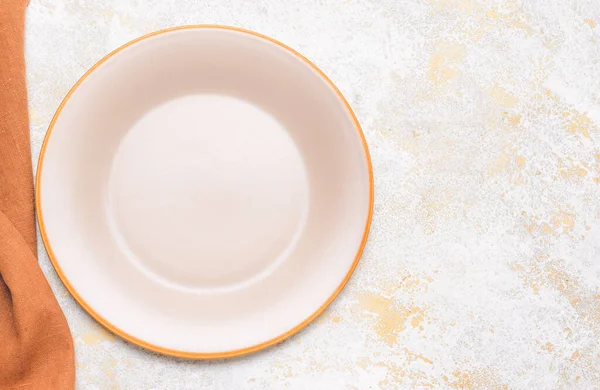 Clean Plate Napkin White Background — Stock Photo, Image