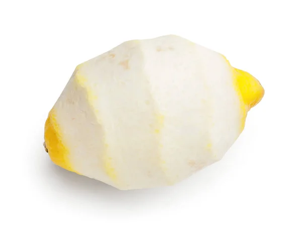 Obierane Świeże Cytryny Białym Tle — Zdjęcie stockowe