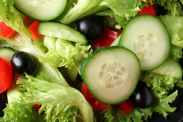 Salada Pepino Saborosa Como Fundo — Fotografia de Stock