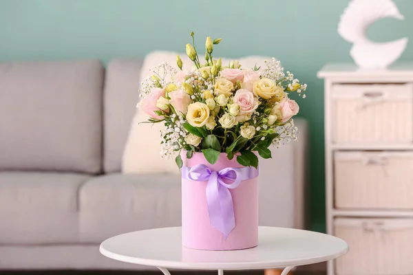 Bouquet Beautiful Flowers Table — Stock Photo, Image