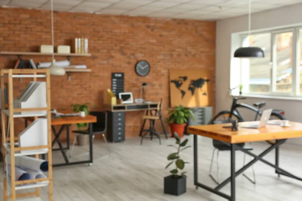 Interior Comfortable Modern Office Blurred View — Stock Photo, Image
