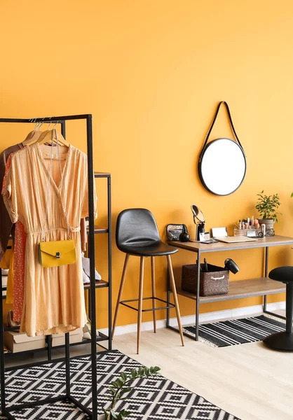 Stylish Interior Modern Dressing Room — Stock Photo, Image