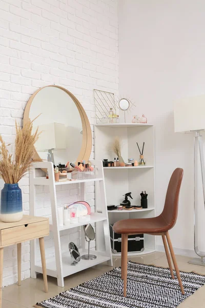 Stylish interior of modern dressing room