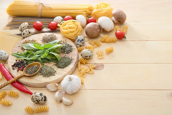 Dry Pasta Products Table — Stock Photo, Image