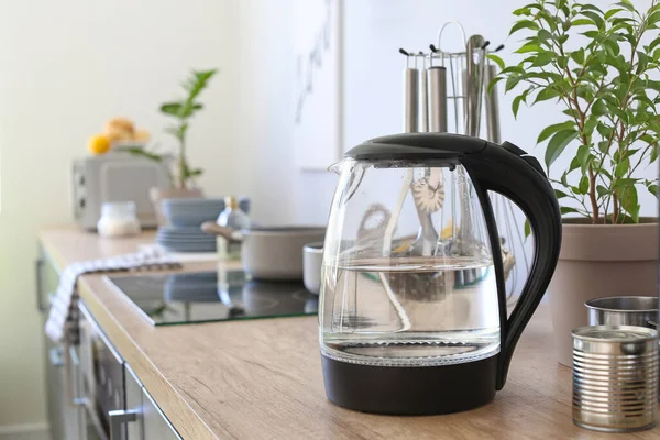 Modern Electric Kettle Kitchen Counter — Stock Photo, Image