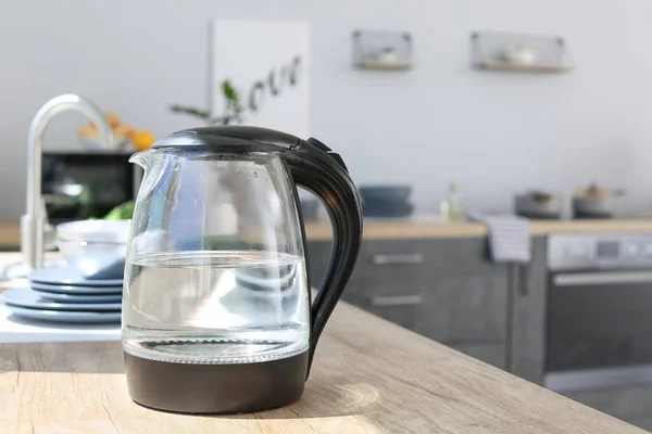 Modern Electric Kettle Kitchen Counter — Stock Photo, Image