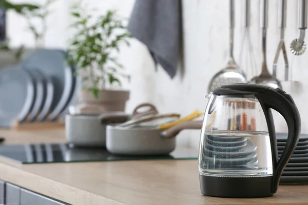 Modern Electric Kettle Kitchen Counter — Stock Photo, Image