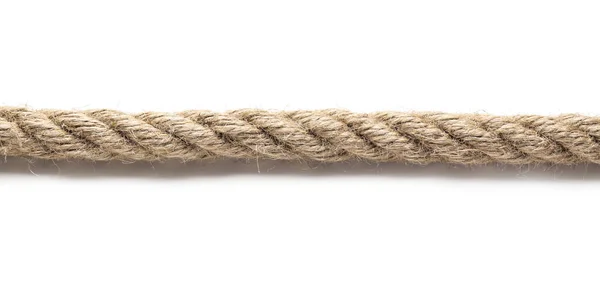 白い背景に長いロープ — ストック写真