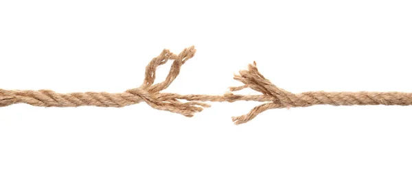 Frayed Rope White Background — Stock Photo, Image