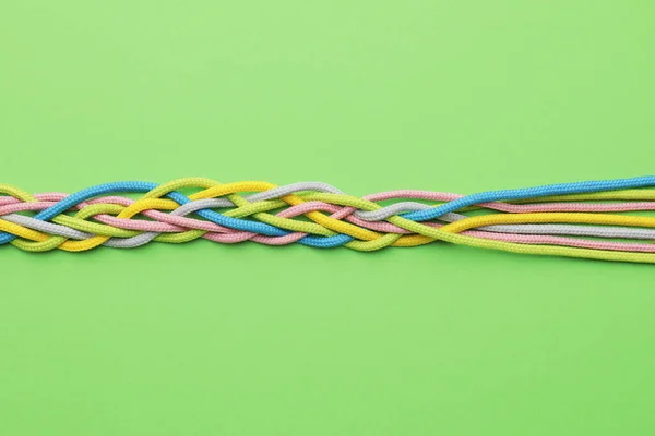 Plaited Ropes Color Background — Stock Photo, Image