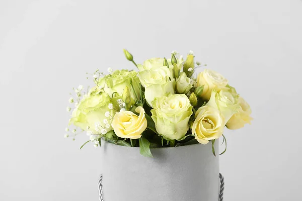 Bouquet Beautiful Flowers Light Background — Stock Photo, Image