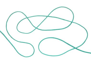 Beyaz arkaplanda uzun ip