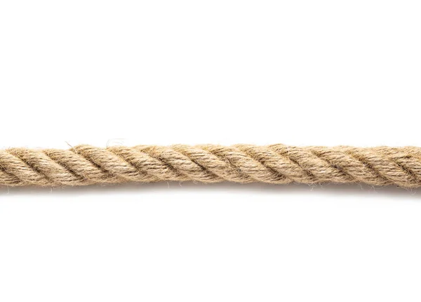 Довга Мотузка Білому Тлі — стокове фото
