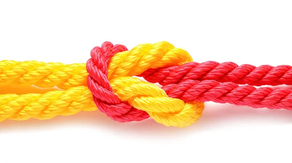 Ropes Knot White Background — Stock Photo, Image