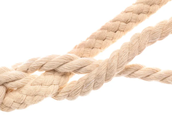 Плетені Мотузки Білому Тлі — стокове фото