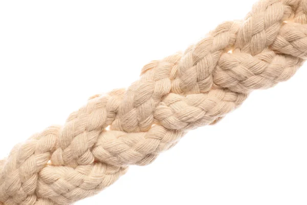 Плетеная Веревка Белом Фоне — стоковое фото