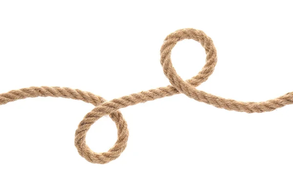 Довга Мотузка Білому Тлі — стокове фото