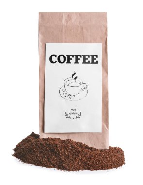 İçinde beyaz kahve tozu olan çanta.