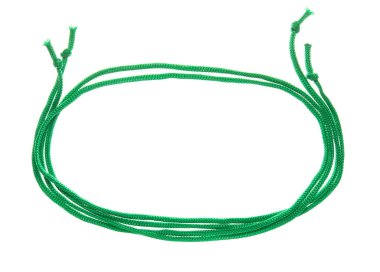 Beyaz arkaplanda ipten yapılmış çerçeve